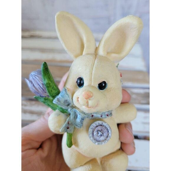 World Bazaar Easter bunny rabbit tulip figurine st - Picture 5 of 7